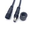 Cable de alimentación de CC cuadrado de 0,75 mm², dc5521, macho y hembra, impermeable, con tuerca, para farola solar LED de alta corriente