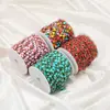 Novo Aço Inoxidável Colorido com Revestimento a Vácuo de Esmalte Corrente de Morango com Gotejamento de Óleo Corrente DIY Colar Pulseira Estilo Europeu e Americano Acessórios de Moda Venda por Atacado