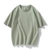 Camiseta gruesa con logotipo impreso personalizado, camiseta publicitaria de algodón puro de 280 g, camiseta de voluntario, uniforme de clase, manga corta.