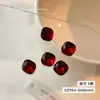 Rhinestones para Uñas K9, Popular en Redes Sociales, Tamaños Grande y Pequeño, Estilo Swarovski, Corazón Asimétrico, Huevo de Paloma, Rhinestones para Uñas Rojo Vino, Camelia