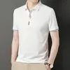 Nueva camiseta polo de manga corta de secado rápido para hombre de verano, casual de negocios para hombre, color liso, cuello con solapa, manga media, interior, entrega de una sola pieza