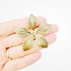 Acessórios DIY flor de cinco pétalas 43mm artesanato em cerâmica Jingdezhen traje antigo retrô grampo de cabelo para estilização de vídeo adorno de cabeça