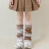 Calcetines de Punto Degradados para Niñas Calcetines para Mostrar el Pie Otoño e Invierno Calentitos Calcetines de Apilamiento Cubrepiernas para Niños Calcetines para Botas de Nieve Lote