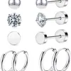 Brincos de tarracha cruzados europeus e americanos brincos finos joias para piercing corporal conjunto de 10 peças novo amor mini tarracha de cartilagem da orelha feminino
