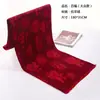 Regalo del Evento de la Reunión Anual Cachemira Rojo Chino Logo Bordado Personalizado Bufanda Roja con el Carácter para Bendición Bufanda Roja Rojo Brillante