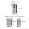 Tarro de Acero Inoxidable con Malla para Condimentos con Tapa, Elegante Recipiente para Café, Barril para Polvos de Barbacoa, Tarro para Pimienta con Rejillas, Botella para Condimentos