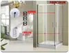 Shenglang Cabina de Ducha Tipo Sencillo Mampara de Cristal para Baño Puerta Corredera Tira Adhesiva Magnética Barrera de Agua Debajo de la Puerta