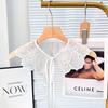 Venta Directa de Fábrica Cuello Falso Bordado de Organza Accesorio para Vestido de Otoño Chal Pequeño Cuello con Adorno de Encaje Cuello Falso de Organza