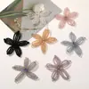 Estilo Coreano Leve Luxo Brilhante Cristal Contas Floco de Neve DIY Feito à Mão Seda Torcida Borda Clipe Adorno de Cabeça Corsage Sapatos e Chapéu Acessórios