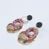 Nuevos Pendientes Geométricos de Moda, Simples, Versátiles, Personalizados, Chapados en Oro Real, Aguja de Plata Real 925, Estilo Coreano Popular, para Mujer