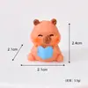 Figura Linda de Capibara Muñeca de Resina de Dibujos Animados Creativa Accesorios DIY de Pegamento de Crema Decoración Miniatura de Escritorio