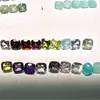 Labradorita Natural, Ametista, Citrino, Granada Vermelha, Água-marinha, Peridoto, Granada Roxa, Topázio Branco, Amazonita 4*4MM