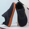 Sapatos Flats Descalços Estilo Europeu e Americano Casal Transfronteiriço Atacado Cor Sólida Sapatos Esportivos Casuais Sapatos para Caminhada Corrida Largos para Uso Externo