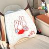 Almofada de Pescoço para Carro Desenho Animado Quatro Estações Ponto de Onda Azul Fofo Coelho Miffy Apoio de Cabeça de Carro Almofada de Pescoço Respirável para Carro