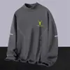 Camiseta de Veludo Dupla Face Gola Alta Manga Longa Outono e Inverno Masculina Slim Casual Camiseta Básica Masculina e Feminina Lapela Acolchoada Top Quente