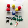 Kit de Boias Luoyang com Argolas em Oito, Stopers (Space Beans), Kit de Chumbadas de Balança, Equipamento de Pesca, Boias e Montagens de Pesca