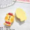 Juguete de Comida Miniatura Sándwich Oso Tonto Galleta Accesorios de Resina Hecho a Mano DIY Pegamento de Crema Imán para Refrigerador Pasador Caja de Papelería