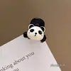 Presilha de Panda de Desenho Animado Fofa Nova Presilha de Cabelo para Menina Doce Presilha Lateral de Princesa Parte de Trás da Cabeça Meio Cabelo Presilha Jacaré
