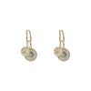 Vintage Luz Antiga Shell Zircon Brincos Estilo Corte Francês Arte Dupla Camada Brincos Brincos de Sentido Avançado