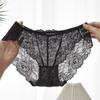 Ropa interior popular para mujer, con encaje francés sin costuras, tirantes finos, encaje hueco, funda transpirable y cómoda para mujer 60273#