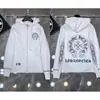 Moletom Chrome Hearts Novo 2025 Transfronteiriço com Design de Cruz, Casaco com Zíper Unissex Casual de Caimento Solto