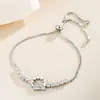 Estilo Coreano Celebridad de Internet Nuevo Estilo Temperamento Simple Diamante Amor Pulsera Moda Europea y Americana Creativo Diseño Simple Joyería de Mano para Mujeres