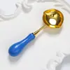 Cuchara dorada de doble punta para derretir cera, cuchara calefactora para derretir perlas de cera, accesorios para herramientas de sellado con cera al por mayor
