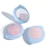 Espelho Mini Portátil Pente Integrado Espelho Cosmético Pequeno de Menina Pente com Cápsula de Ar Pente de Massagem Capilar Pente de Desenho com Almofada de Ar