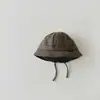 Gorro de bebé de Corea del Sur 2024, nuevo gorro de lavabo a juego con cordones para bebé, gorro de pescador para niño.