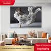 Bailarino Francês Sala de Estar Pintura Decorativa Estilo Europeu Personagem Nórdico Pintura Suspensa Sala de Dança Mural de Arte Retrô 2128