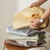 Sábana Bajera de Algodón de Fibra Larga de Lujo de Gama Alta, Pieza Única, Color Sólido, Satén, Algodón Puro, Cubre Cama, Protector de Colchón 3