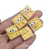 Simulación de Comida y Juego Bob Esponja Expresión Queso Resina Funda para Teléfono Accesorios para el Cabello diy Pegatinas para Refrigerador Accesorios de Resina