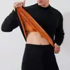 Ropa interior térmica para hombre, engrosada con forro polar, a prueba de frío, ropa de otoño para adolescentes, conjunto de pantalones de otoño, camiseta interior de invierno para hombre