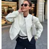 9 Colores Amazon Transfronterizo 2024 Primavera y Otoño Nueva Chaqueta Abrigo para Mujer con Cuello Alto y Bolsillo Grande Estilo Europeo y Americano