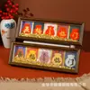 Moldura Brocada com Brocado Song, Papelão Rígido, Porta-Retrato Vazado 1.2, Lingote de Ouro, Pérolas Douradas, Papel de Arroz, Presentes Culturais e Criativos, Livro, Cetim Brocado, Exibição de Mesa