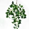 Simulación Cesta Colgante Ratán Verde Decorativo Refugio Colgante Pared Planta Verde Flor Falsa Planta Colgante Diaolan Vid Hoja Verde Colgante