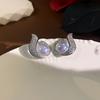 Brincos de pérolas irregulares de diamante com agulha de prata galvanizada de ouro real, brincos de orelha de alta qualidade, pequenos e elegantes para mulheres