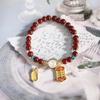 Pulsera de Ópalo Mariposa para Mujer de Nicho de Lujo Ligero de Alta Gama con Cuentas de Cristal al por Mayor Colgante Accesorios Yiwu Nuevo