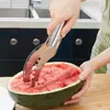 Cortador y divisor de sandía de acero inoxidable para cocina, cortador de frutas grande para el hogar, herramienta de cuchillo multifuncional