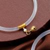 Bestia tragadora de oro calcedonia natural pulsera tintineante pulsera de ágata extremadamente delgada pequeña y exquisita pulsera de jade joyería para damas