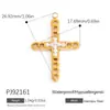 Accesorios Transfronterizos de Acero Inoxidable Incrustaciones de Diamante Piedra Natural Serie Playa Océano Colgante de Pulpo Joyería Fina de Oro de 18 Quilates