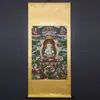 Bodhisattva Manjushri Antiguo Lienzo Tangka de Xizang Estilo Vajrayana Buda Feliz Bordado Pintura Central Mahavairocana Vajra