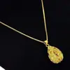 Vietnam oro arena electrochapado oro real para mujer seguro gota de agua oro arena collar joyería en vivo comercio electrónico suministro de fábrica al por mayor