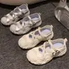 Zapatos Mary Jane Ligeros de Suela Gruesa para Mujer Primavera y Verano 2026 Nuevos Versátiles de Velcro Calados Transpirables Casuales para Mujer