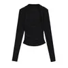 Top de Moda para Chica Caliente con Cuello Cuadrado y Cintura Ajustada para Mujer, Estilo Francés, Slim, Sexy, Color Sólido, Estilo Puro Deseo, Camiseta de Manga Larga