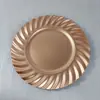Plato de Carga de Plástico Europeo y Americano Fiesta Navideña de Vacaciones Boda Fiesta Palacio Lujo Ligero Retro Plato de Cena Decorativo