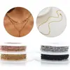 Cadena de Perlas con Clip Lateral de Acero Inoxidable Color de Vacío 18K Cadena de Perlas que Conserva el Color Cadena de Perlas Cadena Retorcida Accesorios para Collar Pulsera DIY