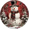Navidad Estilo Americano Retro Lata Redonda Placa de Aluminio Pintura Señal Bar Granja Rústica Fuente de Comercio Exterior Señal Decorativa Colgante