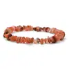 Pulseira de Cristal Natural Irregular Pedras Brutas Feminina Pulseira de Quartzo Rosa Elástica Nova Amazona Atacado