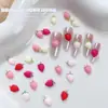 Joias para Nail Art de Morango Creme Popular na Internet Rosa Tridimensional Pequeno Fruto Morango Acessórios para Broca de Unha